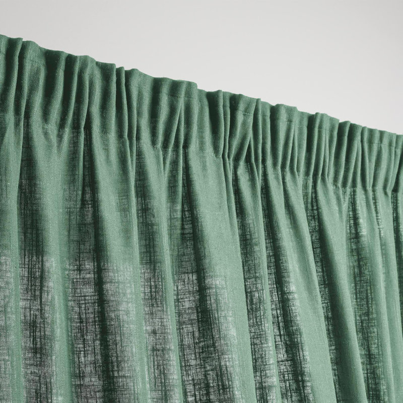 Bellavista Semi Sheer Curtain Single Panel, 138 x 350cm, Green