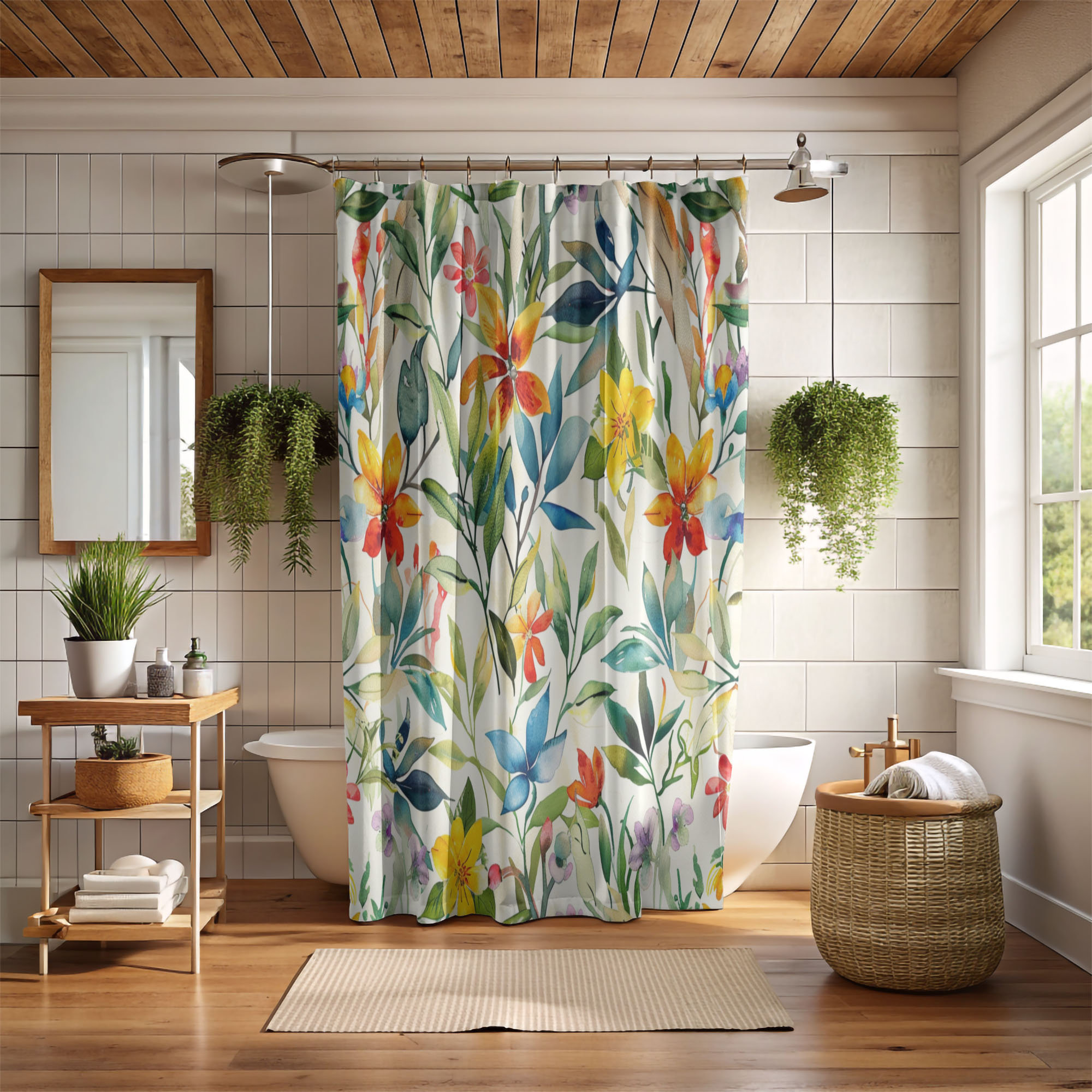 Red Barrel Studio® Spring Shades - Premium Shower Curtain | Wayfair