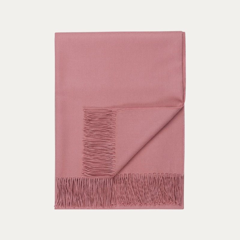 Madison Woven Baby Alpaca Throw Blanket, Dusty Rose