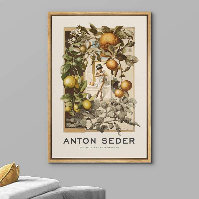 «Classical Green Art» par Anton Seder, reproduction d'art sur toile encadrée, Naturel, H 36 po x l 24 po x P 1,5 po