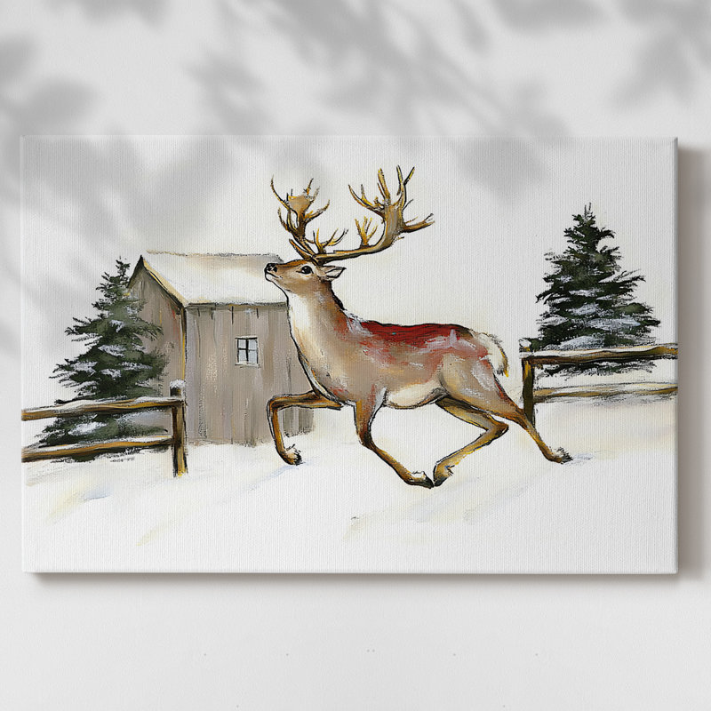 Art de Noël de Noël III - Toile tendue avec châssis-XCI, H 8 po x l 12 po