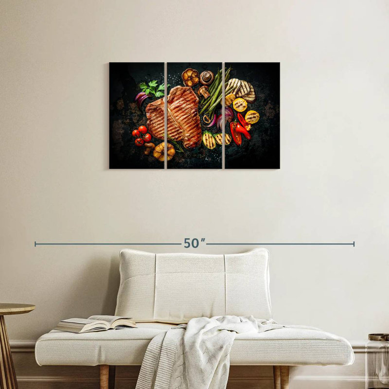 Steak With Vegetables, 20" H x 33" W