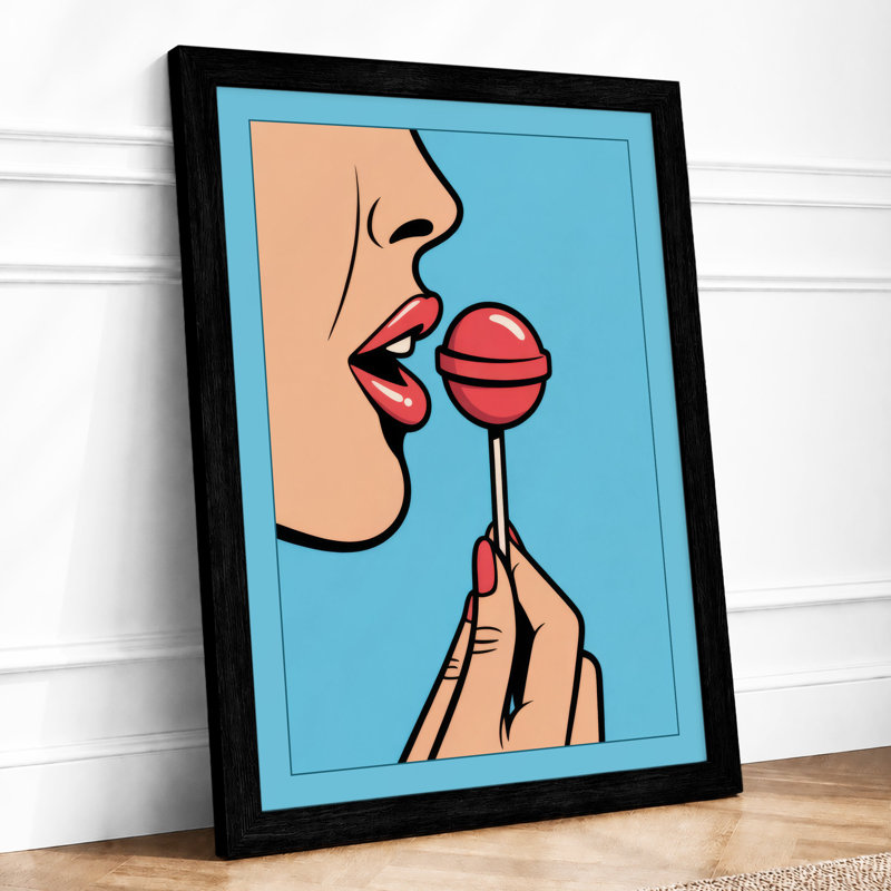 Sweet Temptation Modern - Framed Print, A2 - 59.4 x 42.0 cm, Black