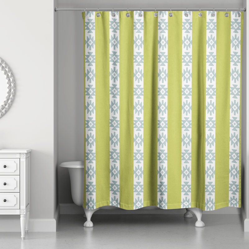 Rideau de douche simple Southwestern, Vert