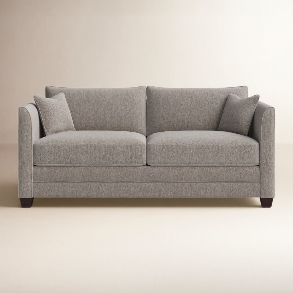 Kodie 76.5'' Upholstered Sofa, Drusky Twig Sustain® Basketweave, Honey Birch