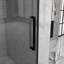 56 à 60 po X P 72 po H Porte de douche coulissante sans cadre au fini noir mat avec verre trempé transparent-117010676