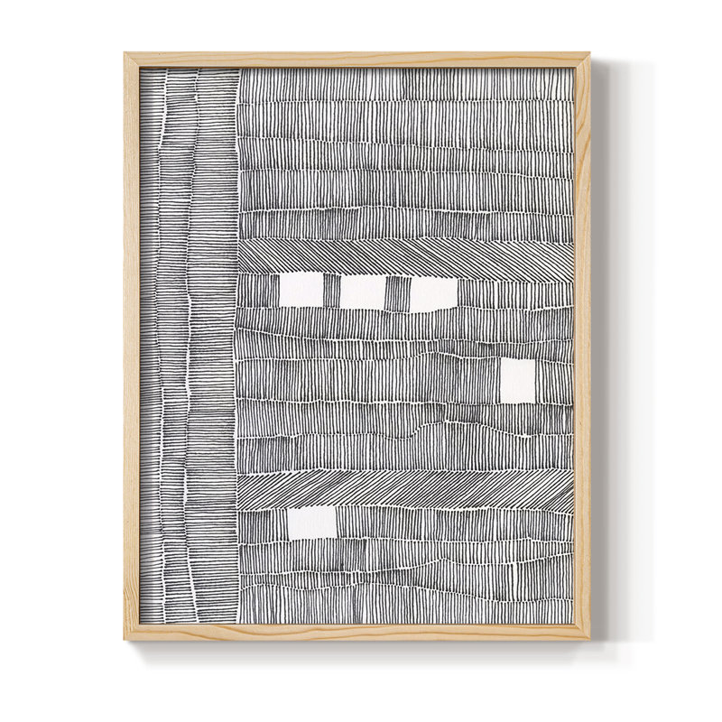 «Tedious I», reproduction encadrée - bois massif, H 11 po x l 9 po
