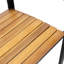 Chaises de salle à manger arrière - et noir, bois, patio élégant moderne + pour