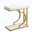 Table de chevet stable avec plateau en faux marbre