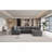 117.3" Oversized Sectional Sofa U- Shaped Sofa Couch Pull-Out Sofa Bed With Two Throw Pillows For Living Room, Gray-1987305183