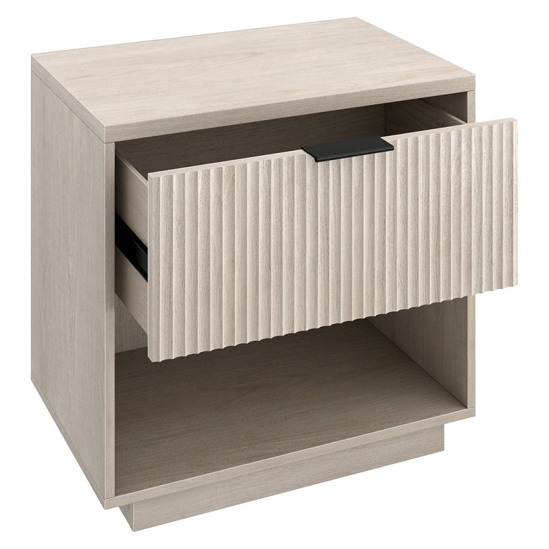 Nolin 24" Wide Rectangular Nightstand, Alder White