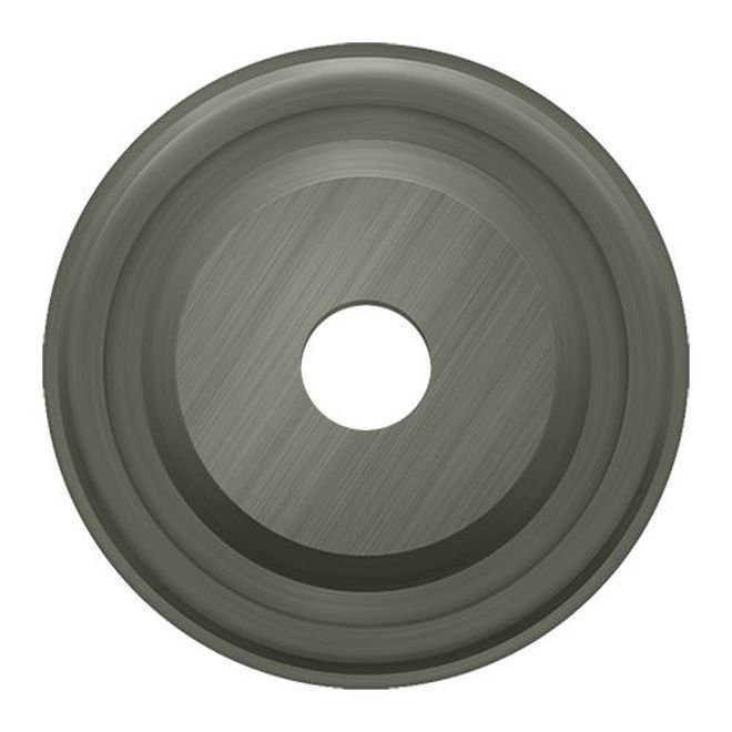 Plaque de base pour boutons Deltana BPRC100U15A, 1 po de diamètre, nickel antique, Nickel antique
