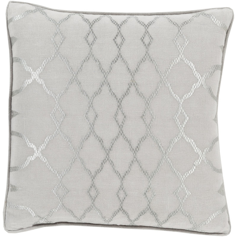 Coussin décoratif, Gris, 20 po x 20 po, Housse de coussin seulement - sans insert