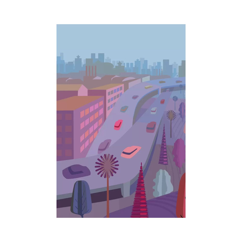 Moscow Manhattan by Charles Harker - Wrapped Canvas Print, 101.6 cm H x 66.04 cm W x 1.91 cm D