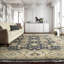 Tapis oriental bleu en laine noué à la main Tollette-843012325