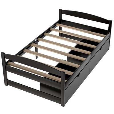 Lit plateforme simple avec deux tiroirs