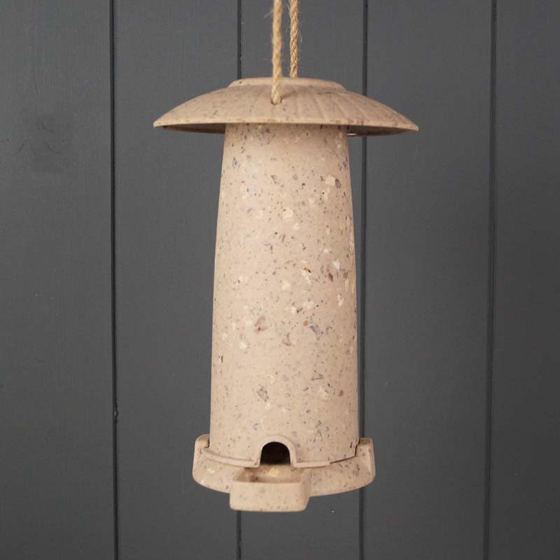 Chasmine Hanging Hopper Bird Feeder, Coffee