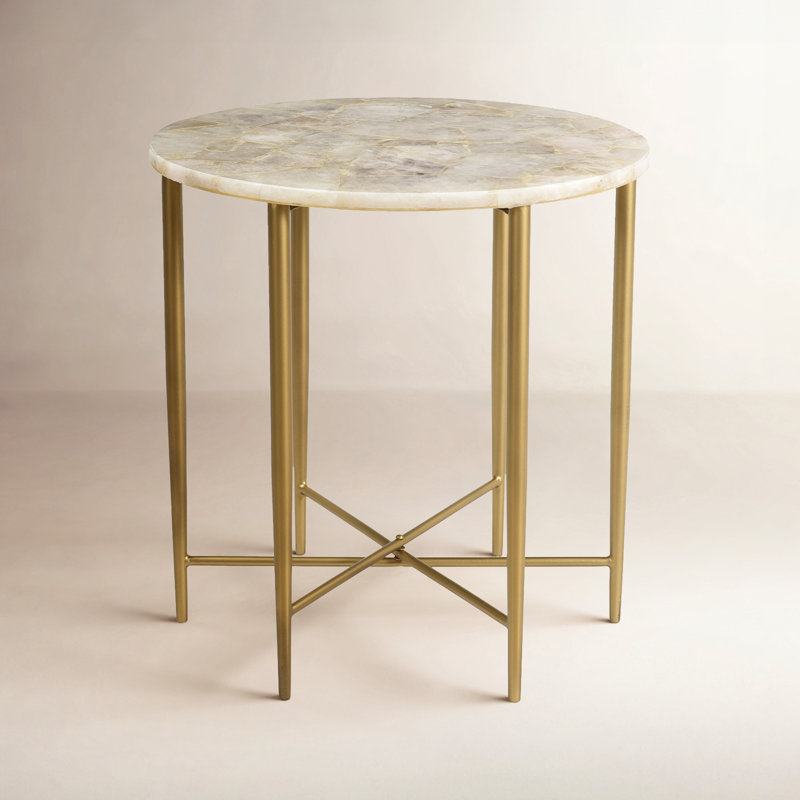 Tira Stone Top End Table