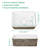 KSWIN 12'' Gray/White Ceramic Rectangular Bathroom Sink