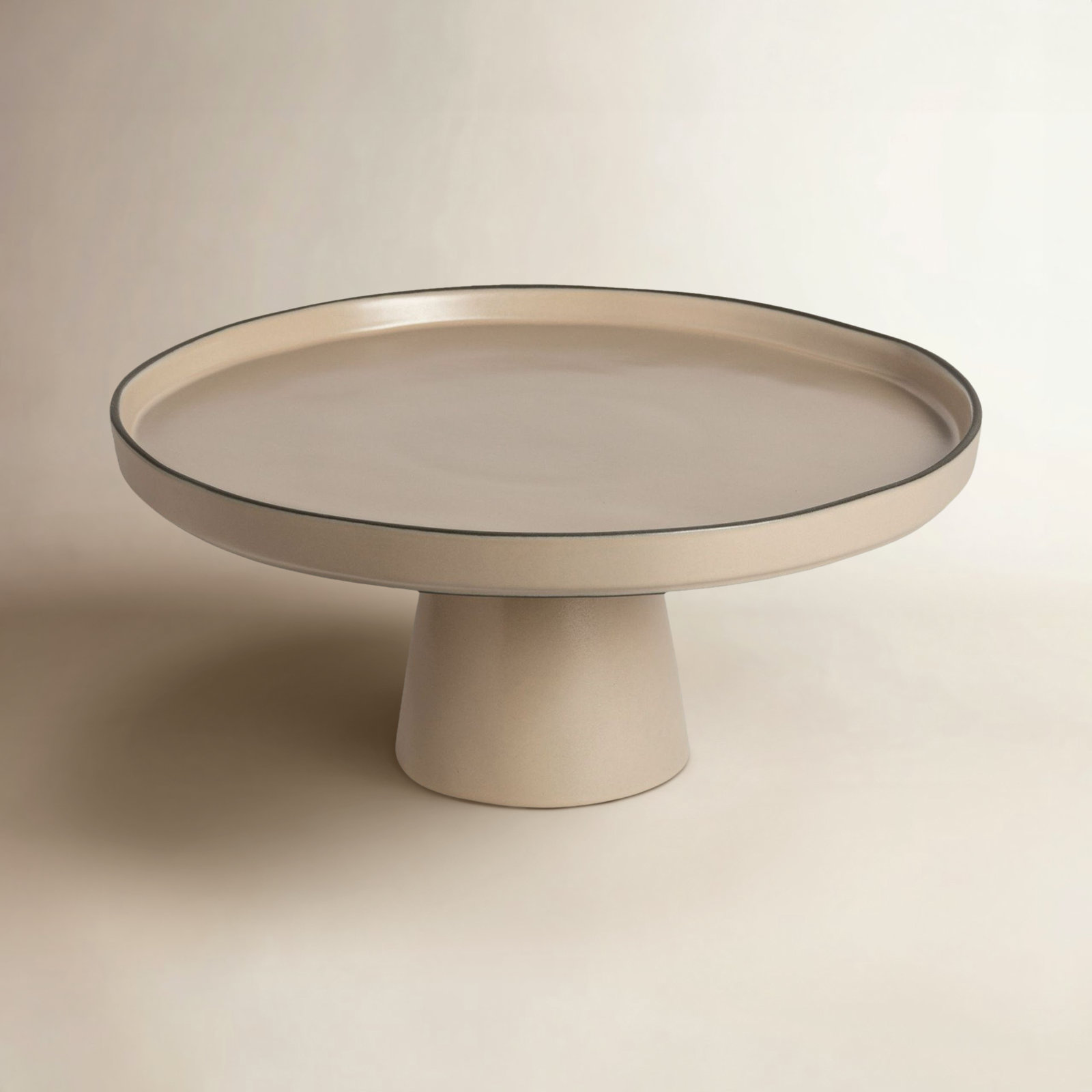 Stacked Organic Stoneware Cake Stand, Pink