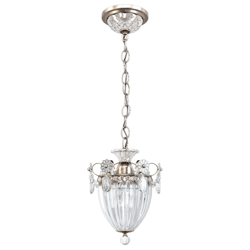 Bagatelle Pendant, Antique Silver, Czech, 9.5" H x 8" W x 8" D