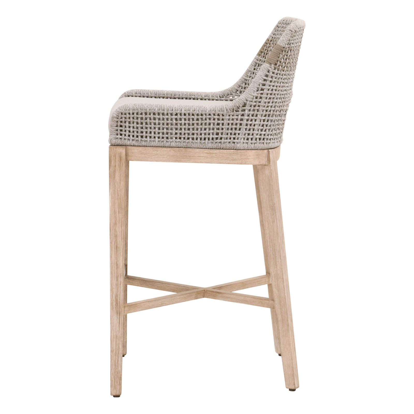 Bowker Bar and Counter Stool, Bar Stool (31” Seat Height), Taupe & White / Pumice