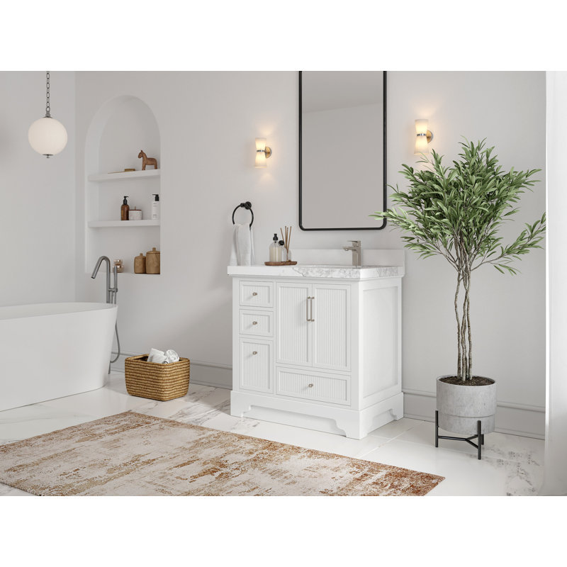 Alys 36'' Single Bathroom Vanity with Quartz Top