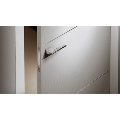 Porte intérieure préfinie moderne italienne EON frêne blanc pur universel