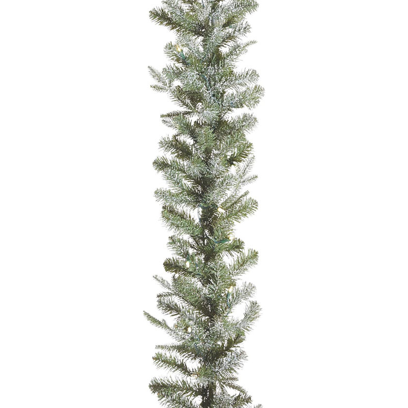 108'' in. Lighted Faux Fir Garland