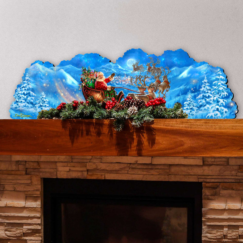 Décoration pour le père noël au-dessus de la porte et de la maison d’extérieur magic flight
