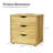 3 Drawer Nightstand With Charging Station,cutout Handles, Bedside Table With Storage Drawers For Bedroom-1028830159