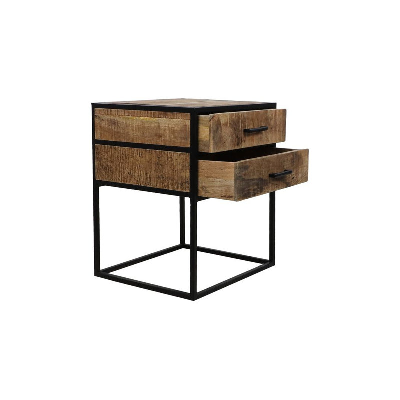 Annebeth 40cm W Metal Bedside Table