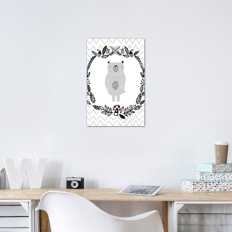 «Everyday Inky Critter VI» par Lisa Barlow - impression d'art graphique, H 12 po x l 8 po x P 0,75 po, Toile tendue