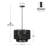 Chely 2 - Light Matte Black Drum Pendant