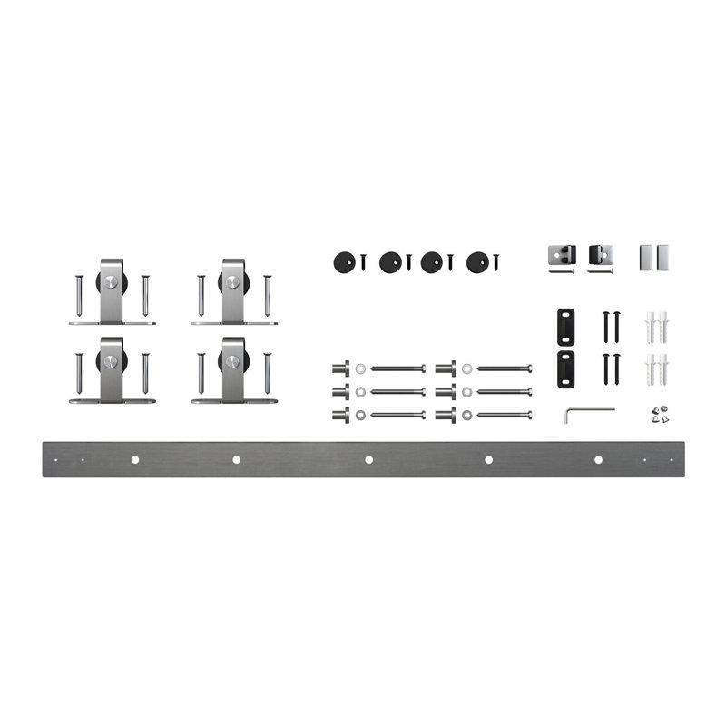 48 in. Stainless Steel Mini Sliding Barn Door Hardware Kit