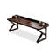 Bureau rectangulaire en bois massif brun noisette-778423505
