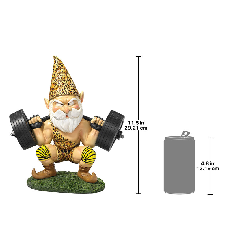 Statue Atlas l'athlétisme gnome haltérophile, 1