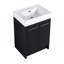 Meuble-lavabo autoportant avec lavabo en résine
