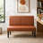 39”W Modern Faux Leather Bench Sofa