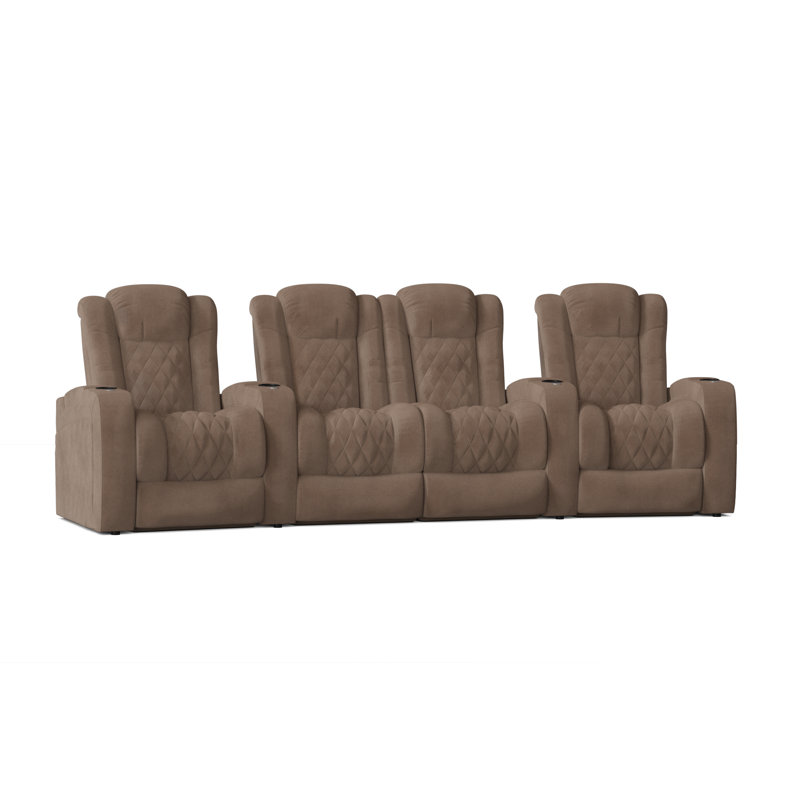 Sièges configurables home theater (rangée de 4), Sable Smartsuede