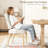 Dining Chair,18.5'' Seat Height Linen Upholstered Solid Wood Dining Chair (Set of 4)-621024821-621024827