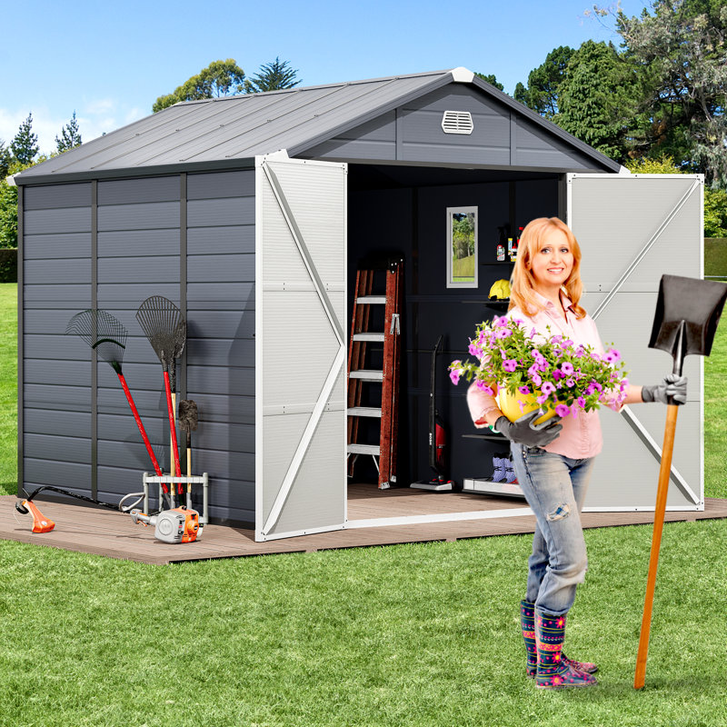 7.9ft x 9.1ft  Outdoor Resin Storage Shed