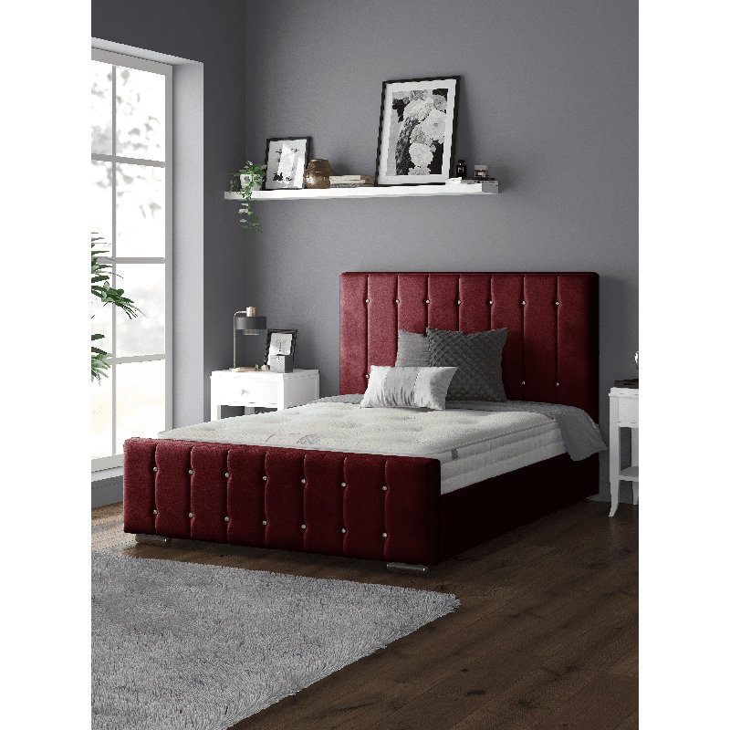 Chico Upholstered Bed, Small Double (4'), Black