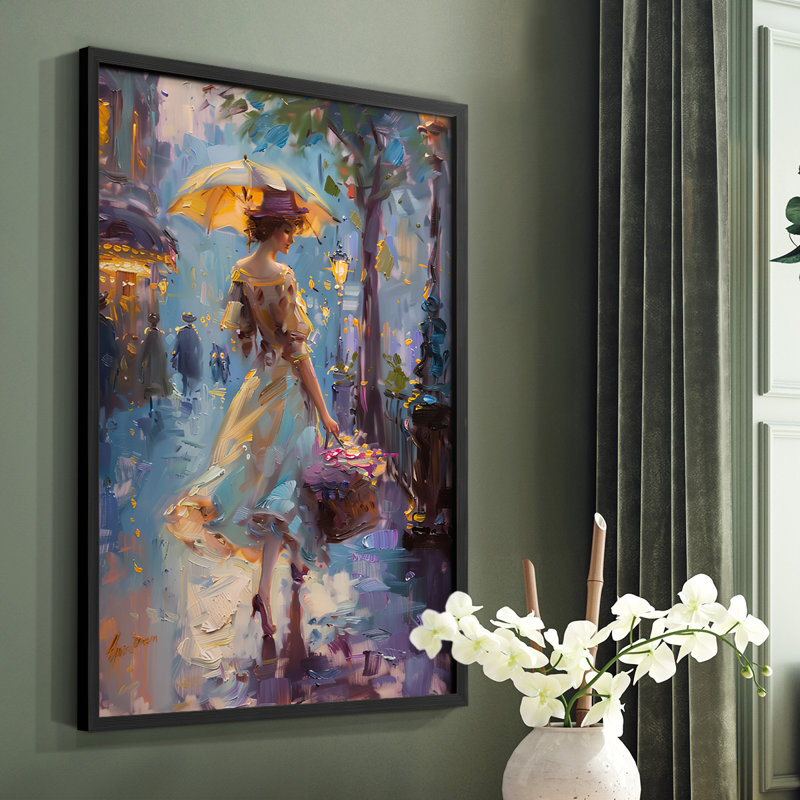 WOMEN-CCLVI - Reproduction d'art encadrée de qualité supérieure - prête à être accrochée, Noir, H 10 po x l 8 po