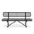 Kristy Commercial Grade Expanded Mesh Metal Outdoor Bench with Anchors-1517595022