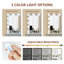 Coiffeuse avec grand miroir lumineux Greyden, 7 tiroirs et prises de courant, tabouret inclus, pour la chambre à coucher-1853135046