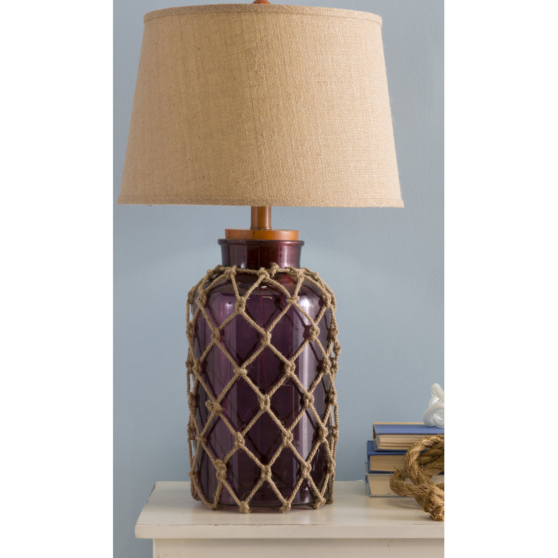 Seeneytown Glass Table Lamp, Eggplant
