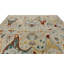 Tapis multicolore Oushak en laine noué à la main gris menthe-130366319