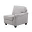 Canapé modulaire en L gris clair de 125 po avec repose-pieds modulaire en L 8 pièces