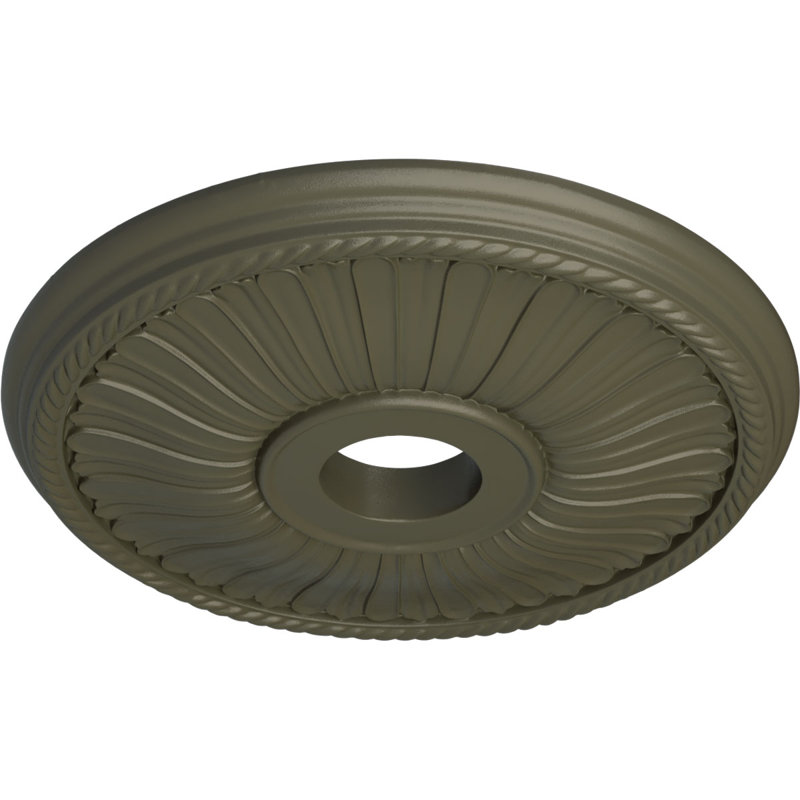 Médaillon de plafond Endurathane Berkshire, DE 20 1/8 po x P 3 7/8 po x P 1 7/8 po (convient aux auvents jusqu'à 6 3/8 po), finition hamamélis peinte à la main